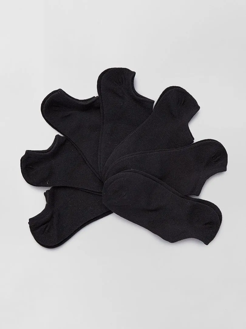 PACK DE 7 PARES DE CALCETINES INVISIBLES  NEGRO