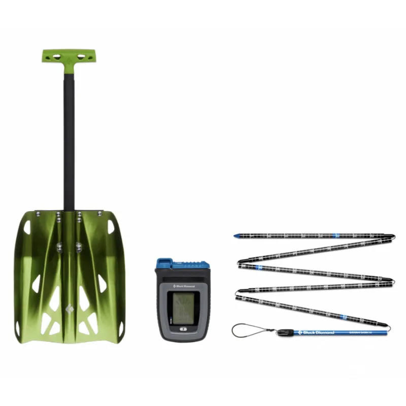 Pack de seguridad completo Black Diamond Bd Alpine Avy Safety Set (Negro/Verde)