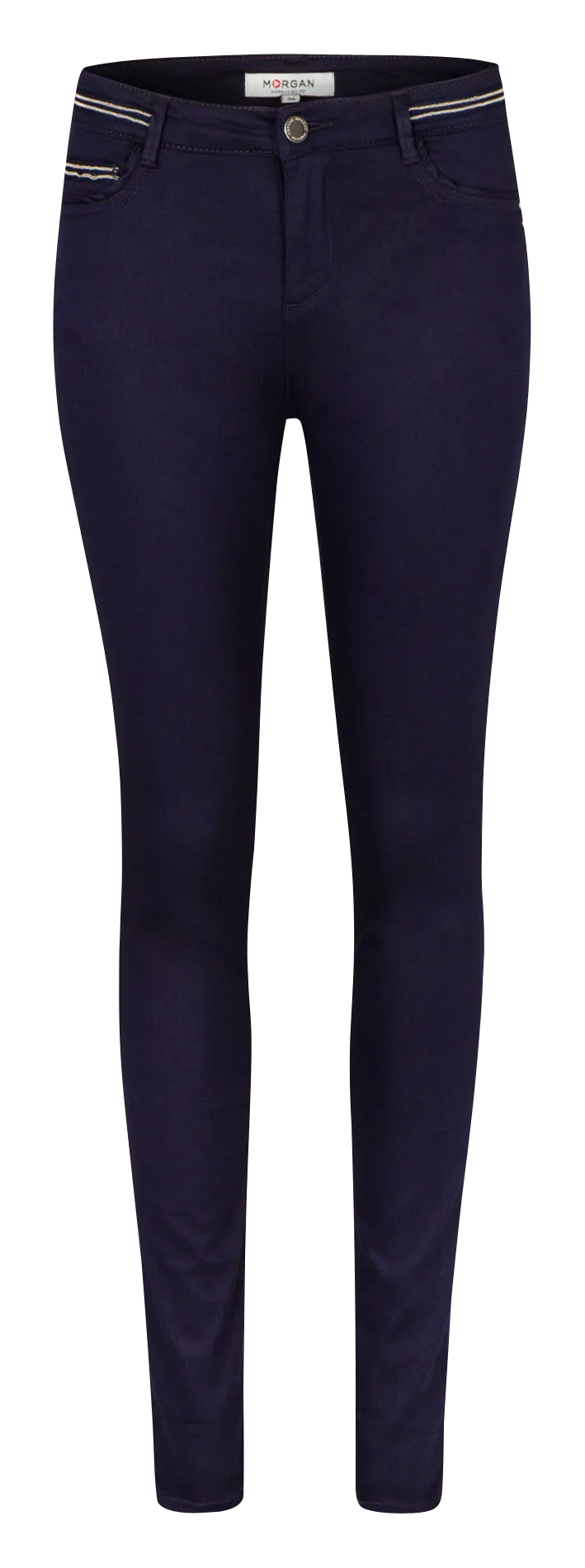 PALONA  PANTALóN SLIM ENCERADO EN AZUL