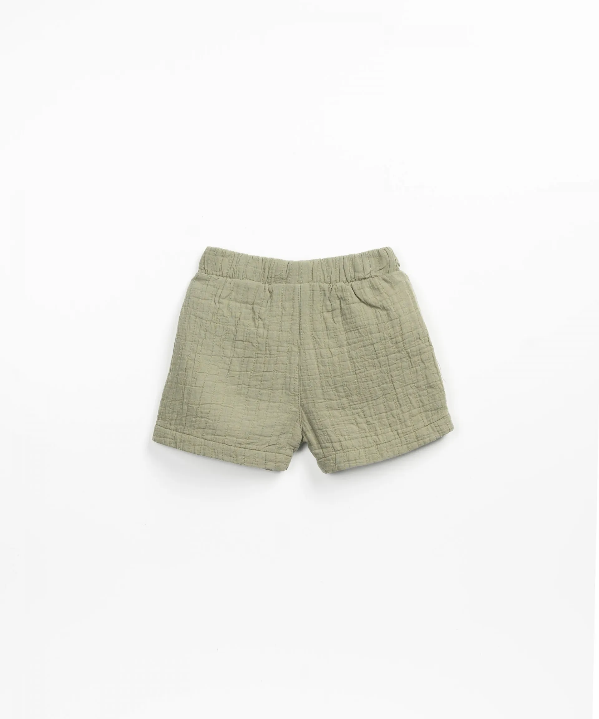 Pantalón corto con cintura elástica y cordón de adorno | Textile Art
