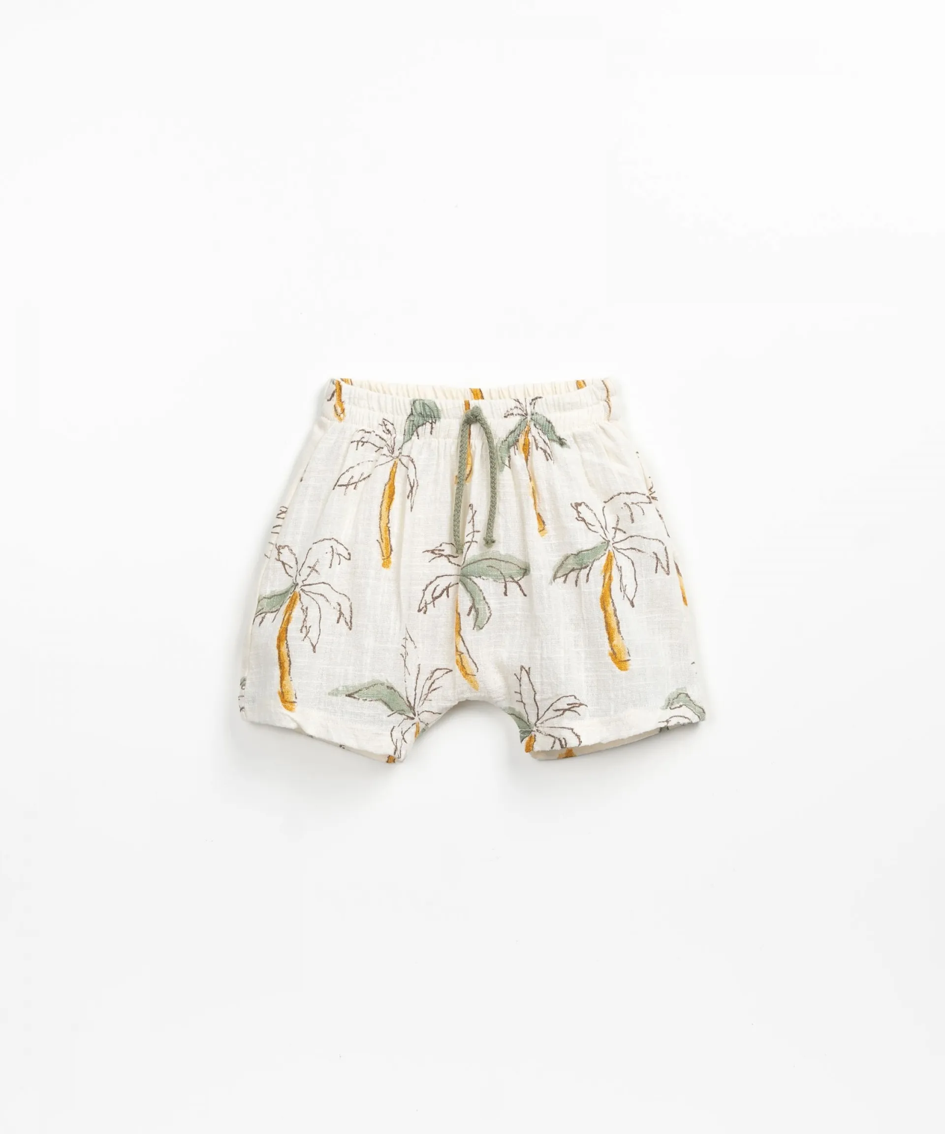 Pantalón corto con estampado de palmeras | Textile Art