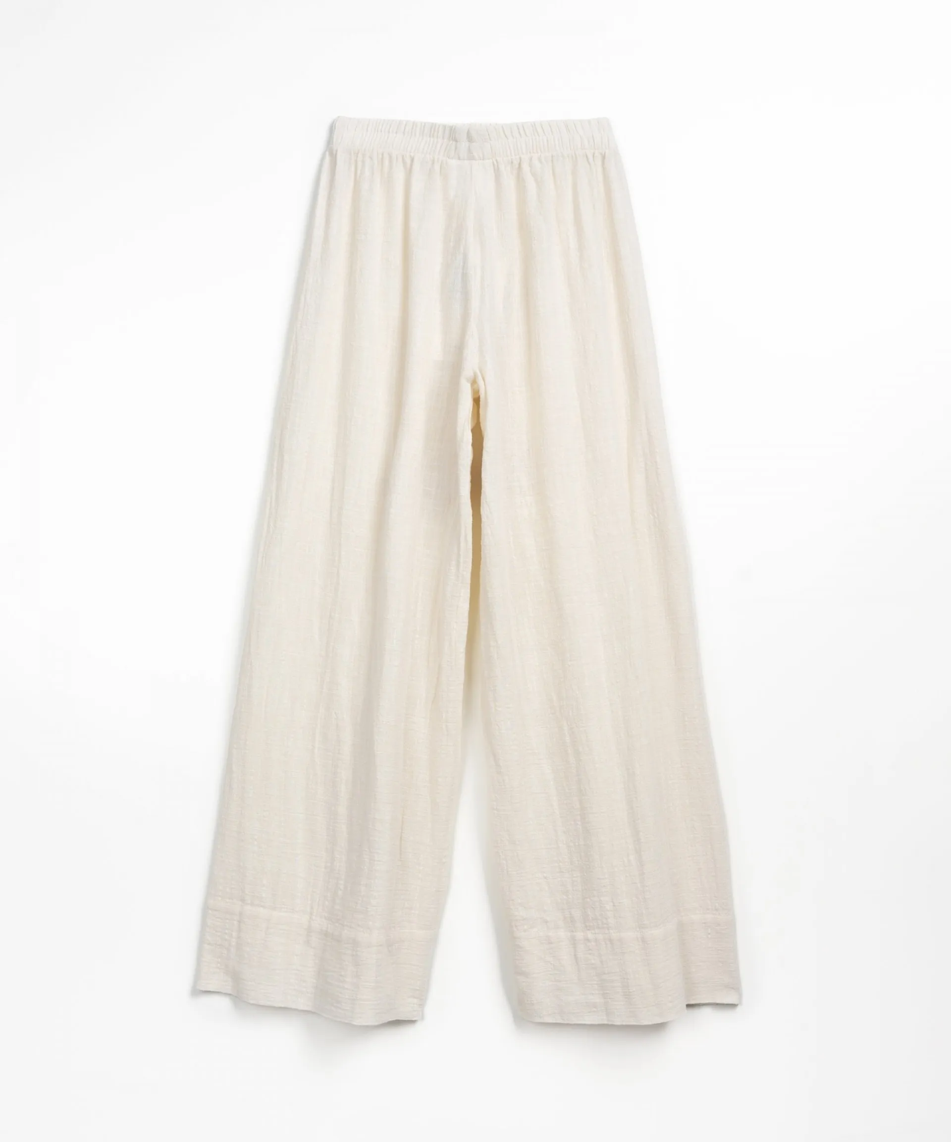 Pantalón de algodón con cintura elástica | Textile Art