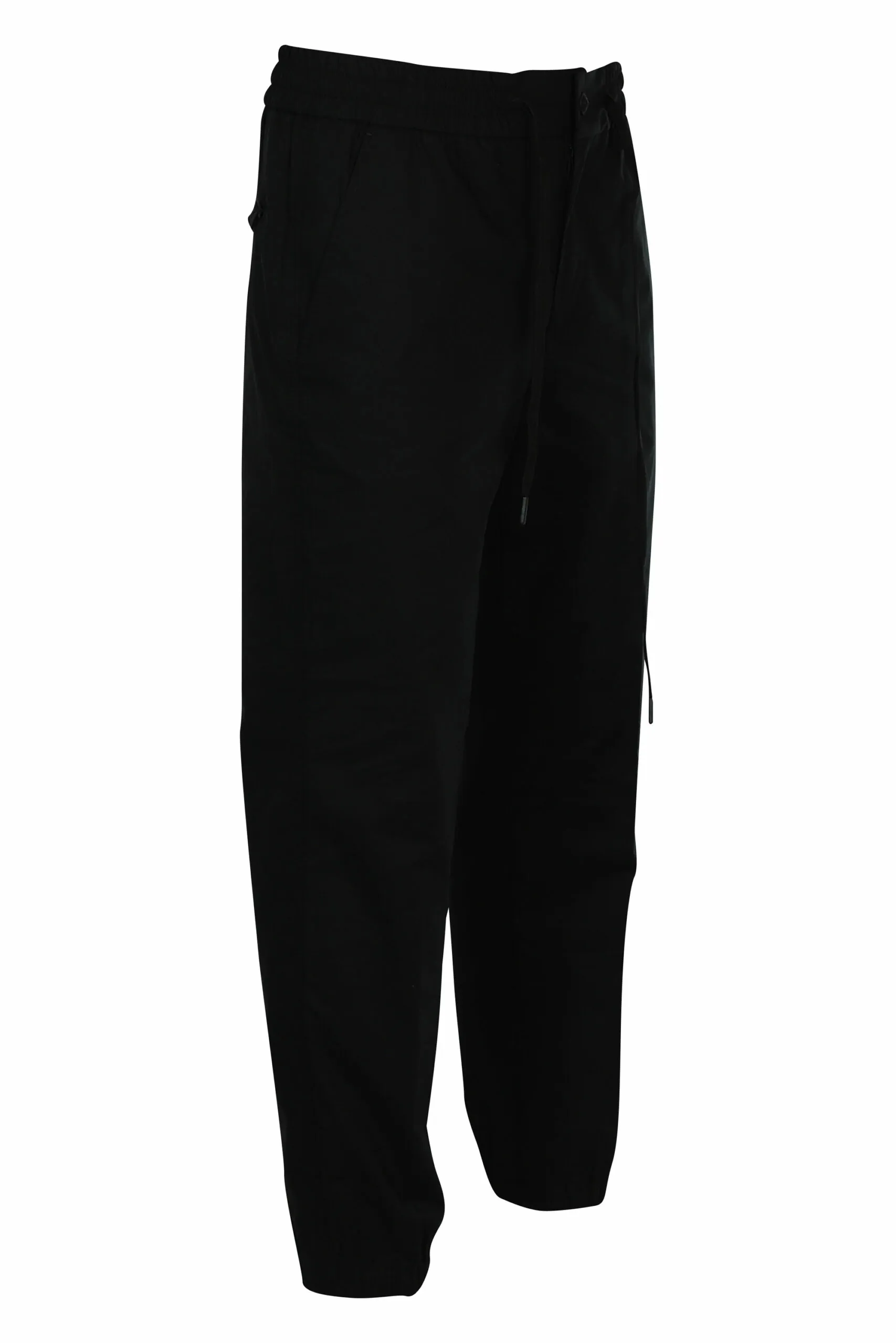 Pantalón negro pesquero con logo