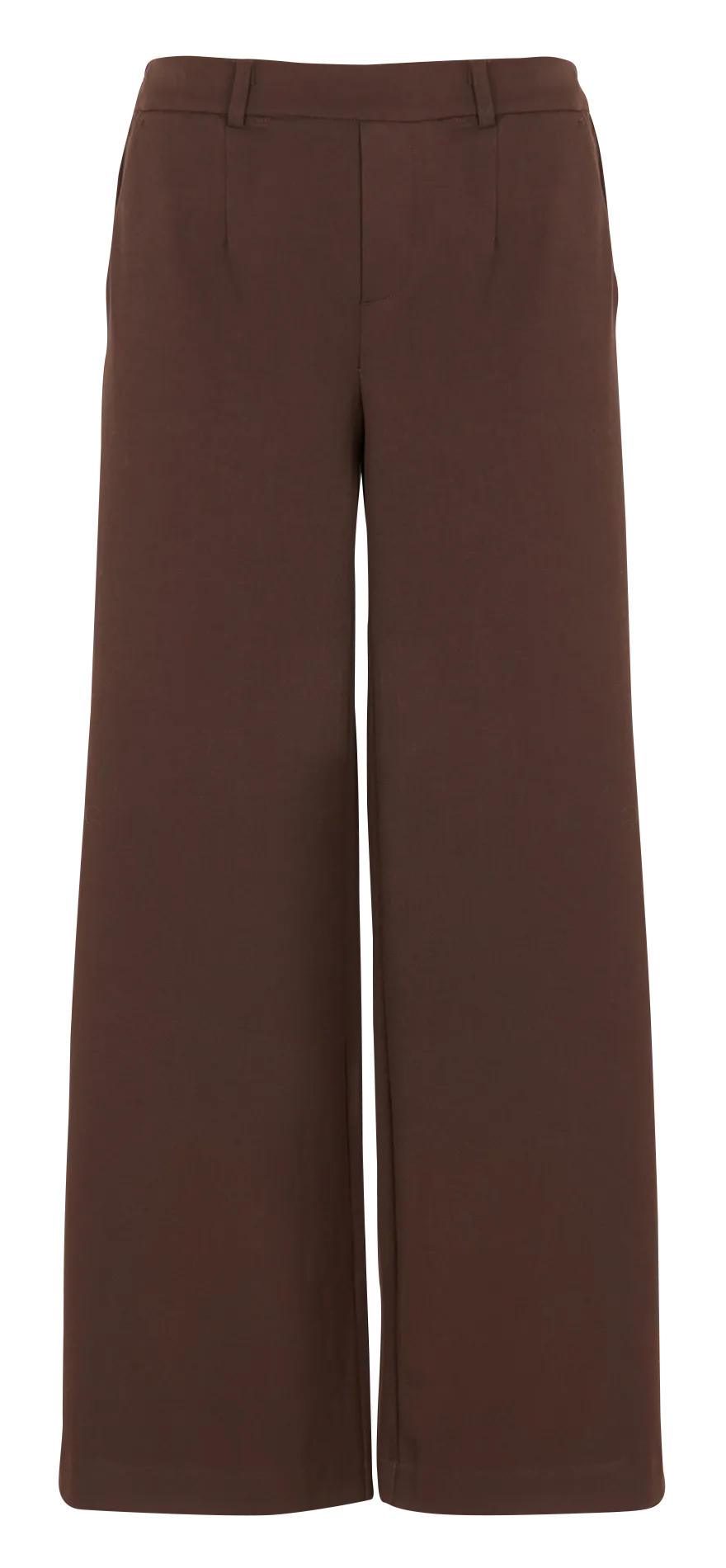 Pantalón vaporoso con pinzas en beige