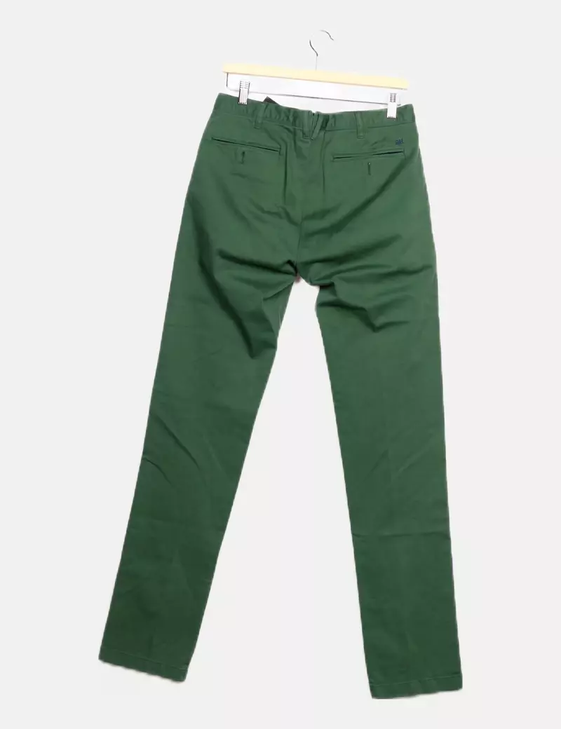 Pedro del Hierro Pantalón verde recto