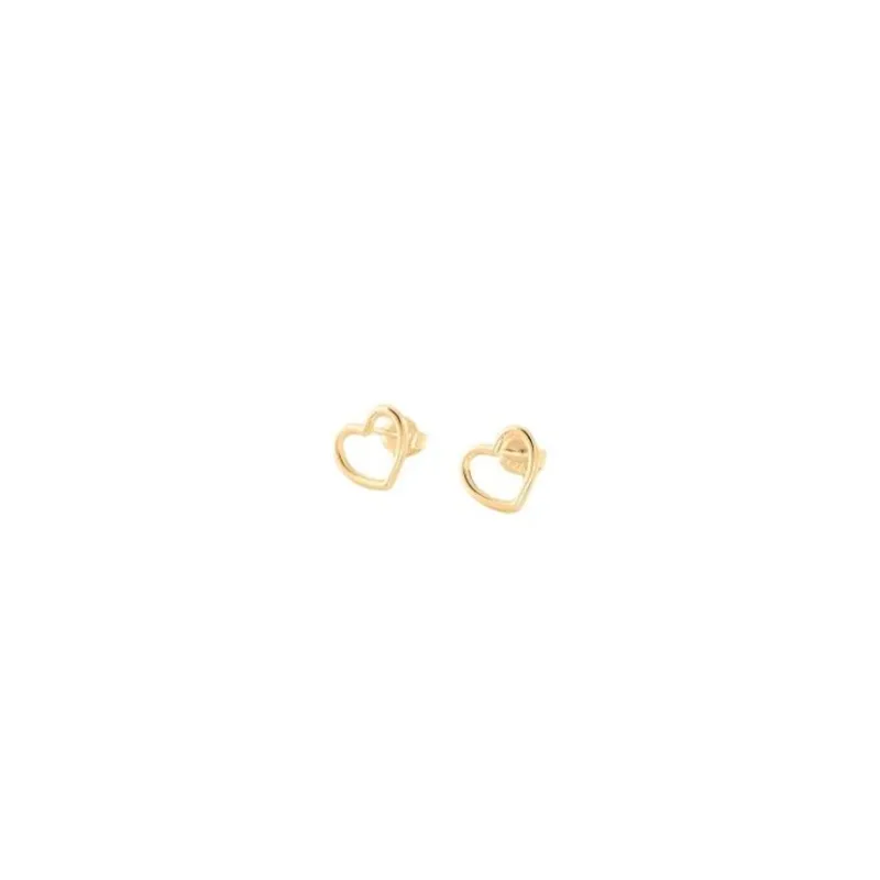PENDIENTES AGATHA CORAZóN PLATA RECUBRIMIENTO ORO 18K 2390507157TU