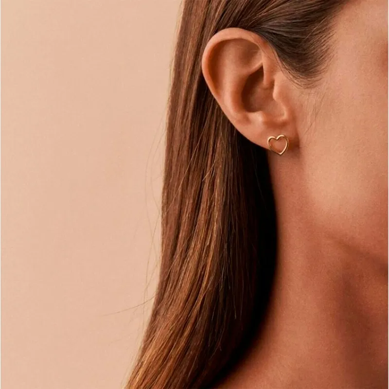 PENDIENTES AGATHA CORAZóN PLATA RECUBRIMIENTO ORO 18K 2390507157TU