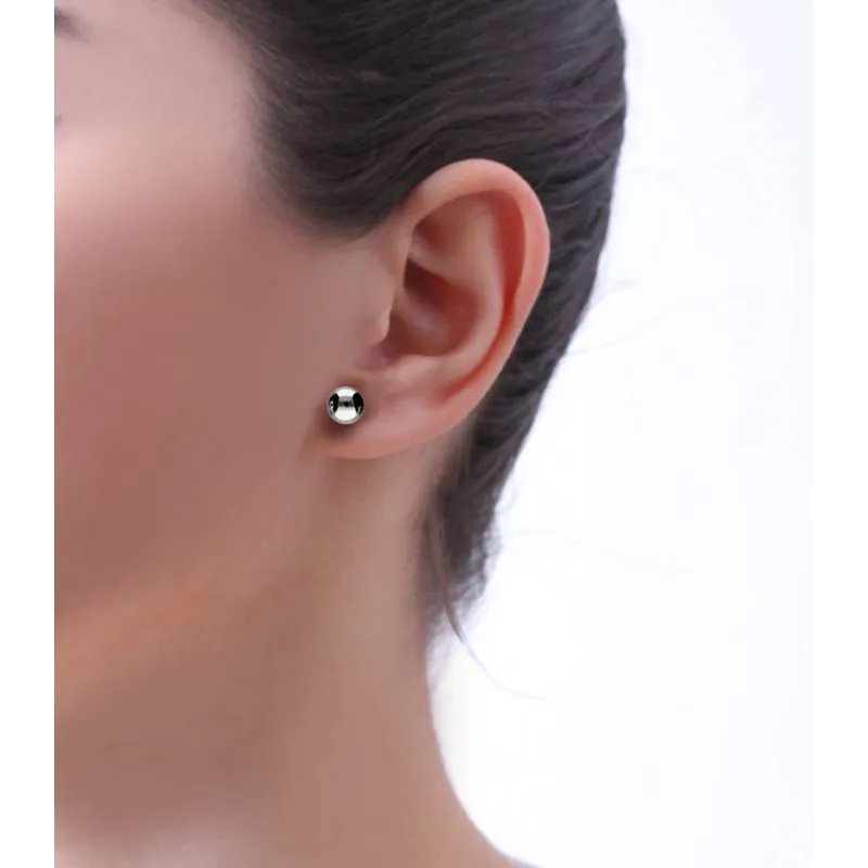 Pendientes "Ball" bola 8 mm oro 18k