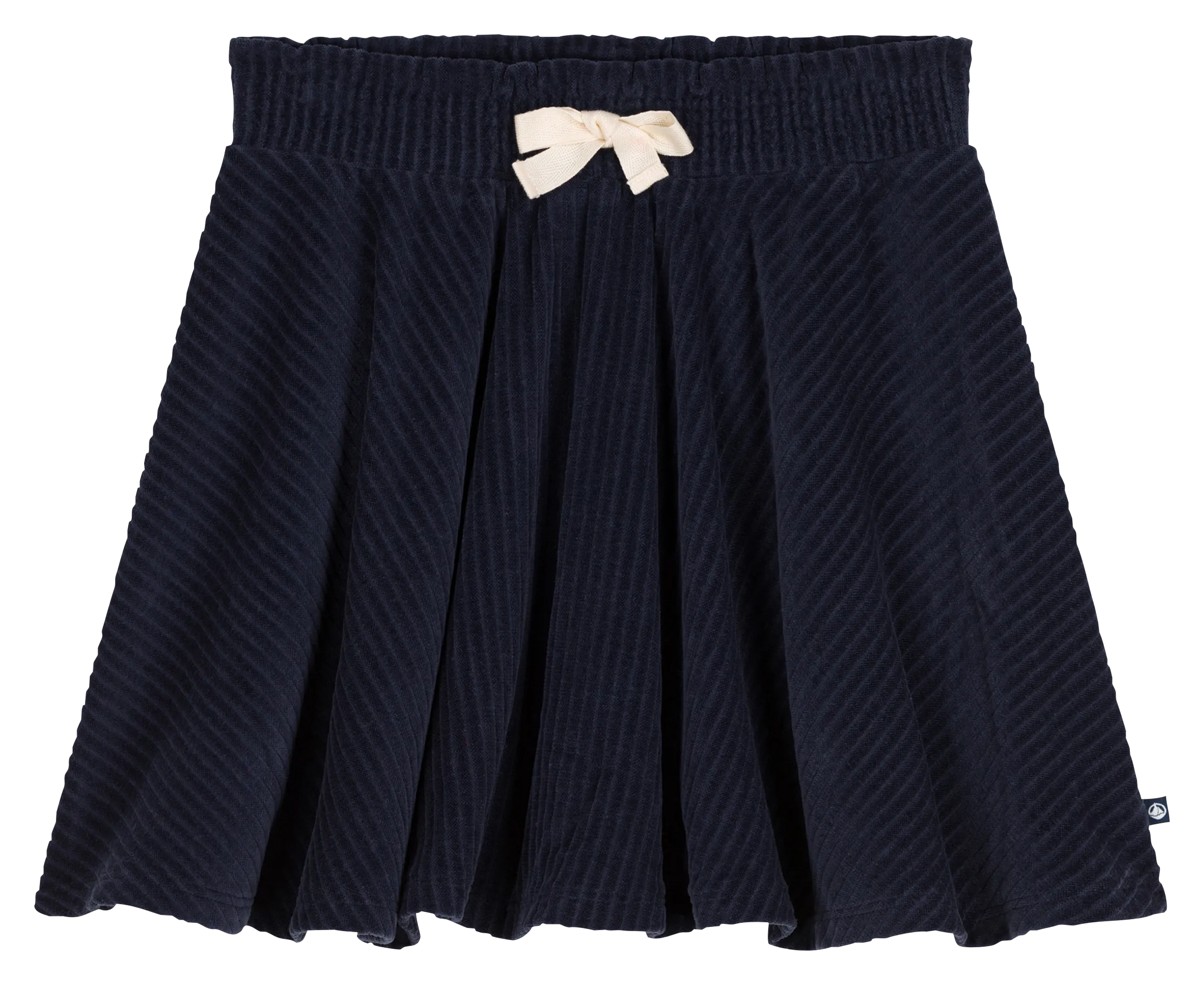 PETIT BATEAU Falda corta de algodón en azul