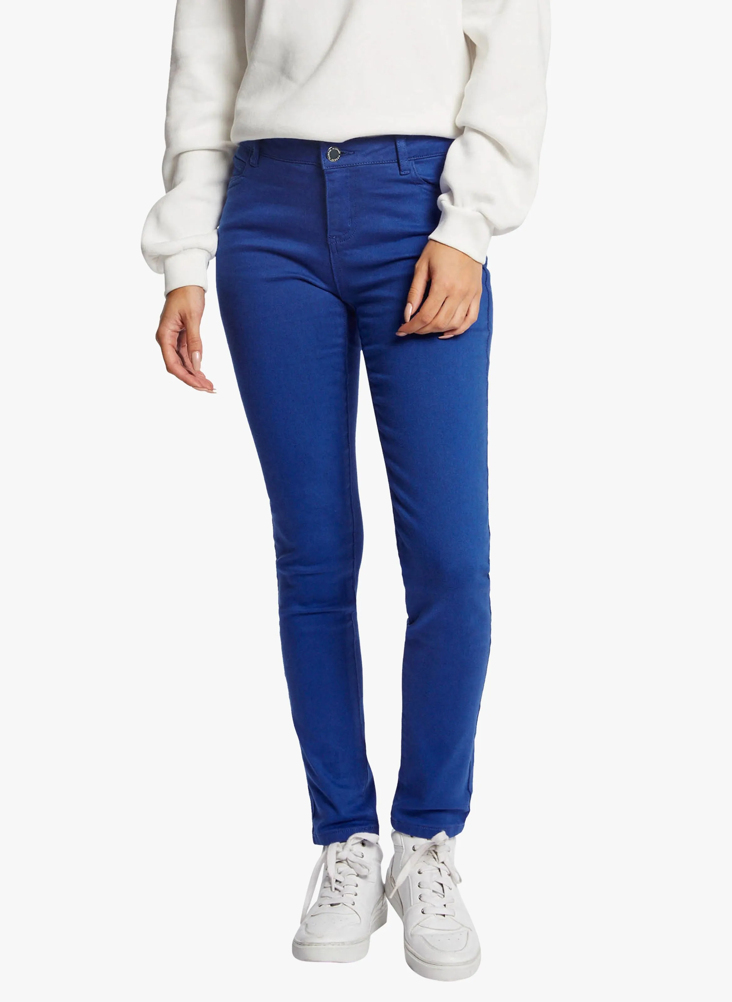PETRA  PANTALóN SKINNY DE TALLE BAJO EN AZUL