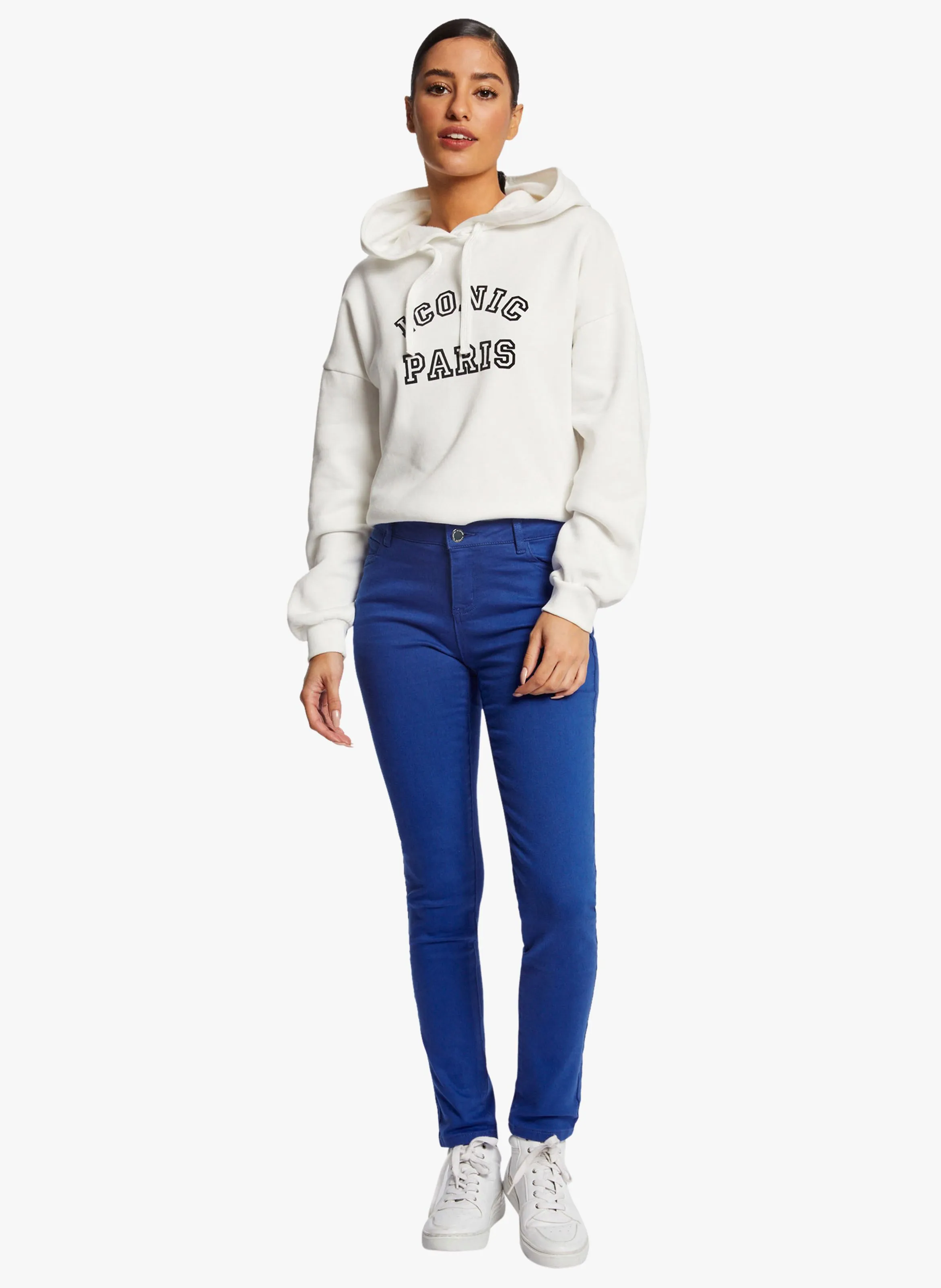 PETRA  PANTALóN SKINNY DE TALLE BAJO EN AZUL