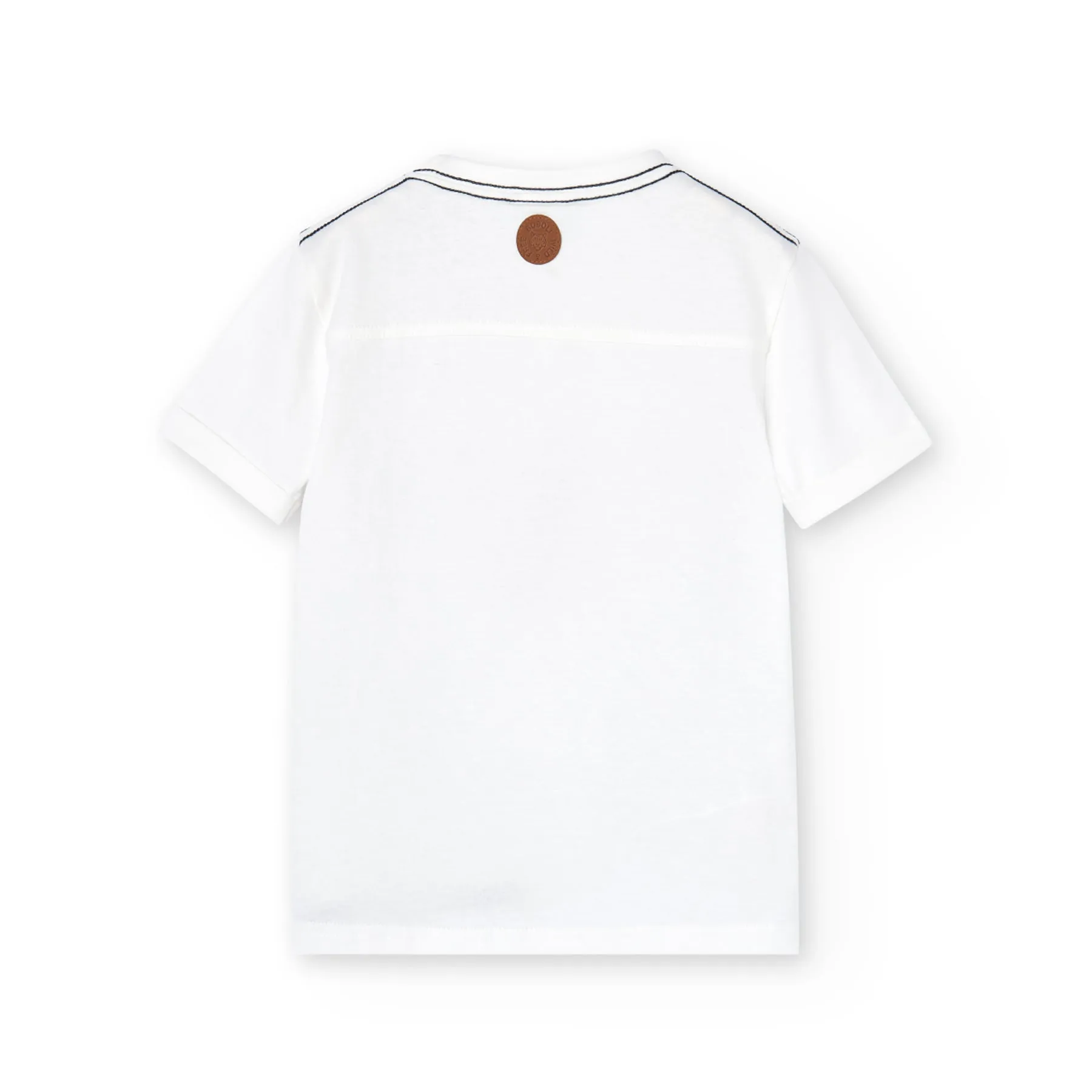 Playera Blanca Estampado “W” Para Niño BOBOLI