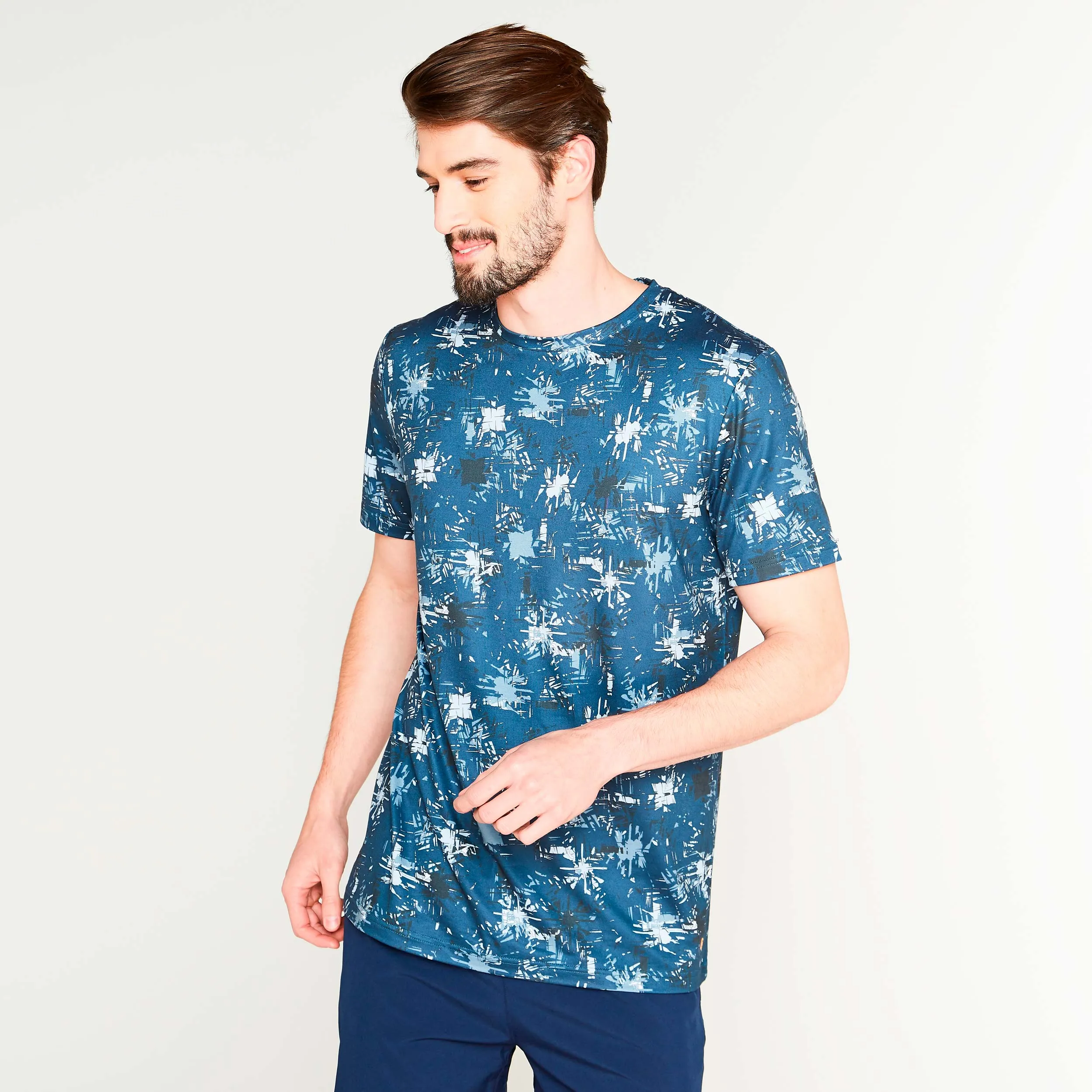 Polera Hombre Training ZVibes Azul