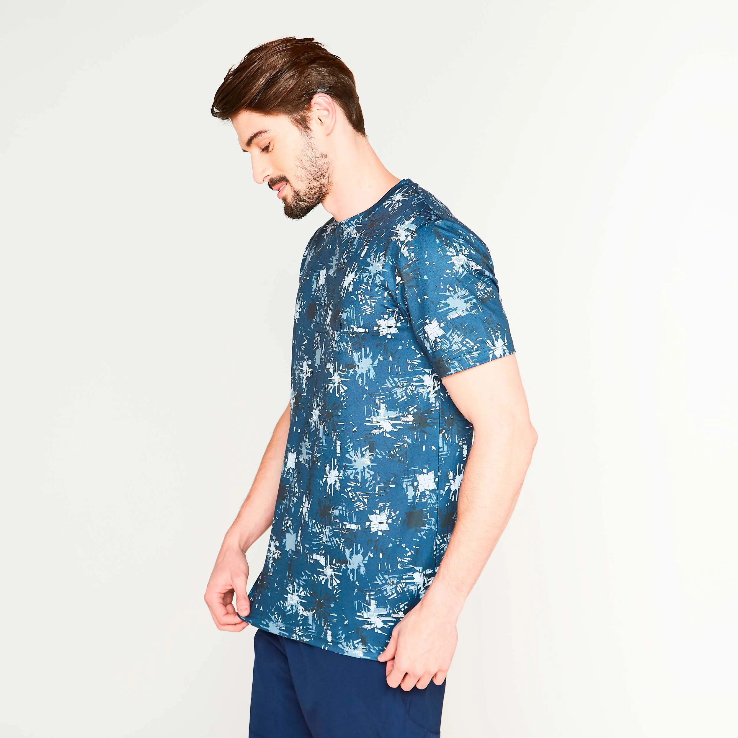 Polera Hombre Training ZVibes Azul
