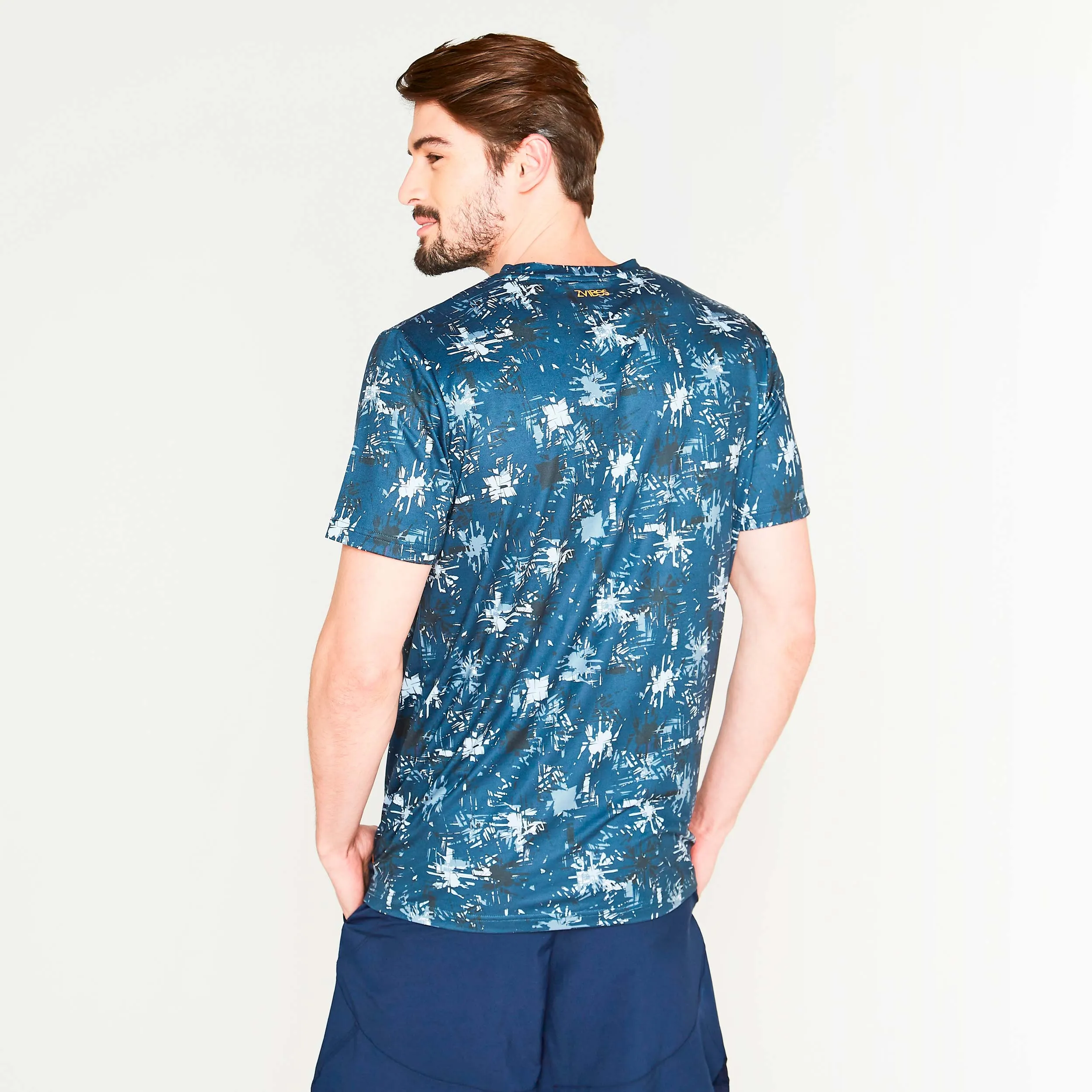 Polera Hombre Training ZVibes Azul
