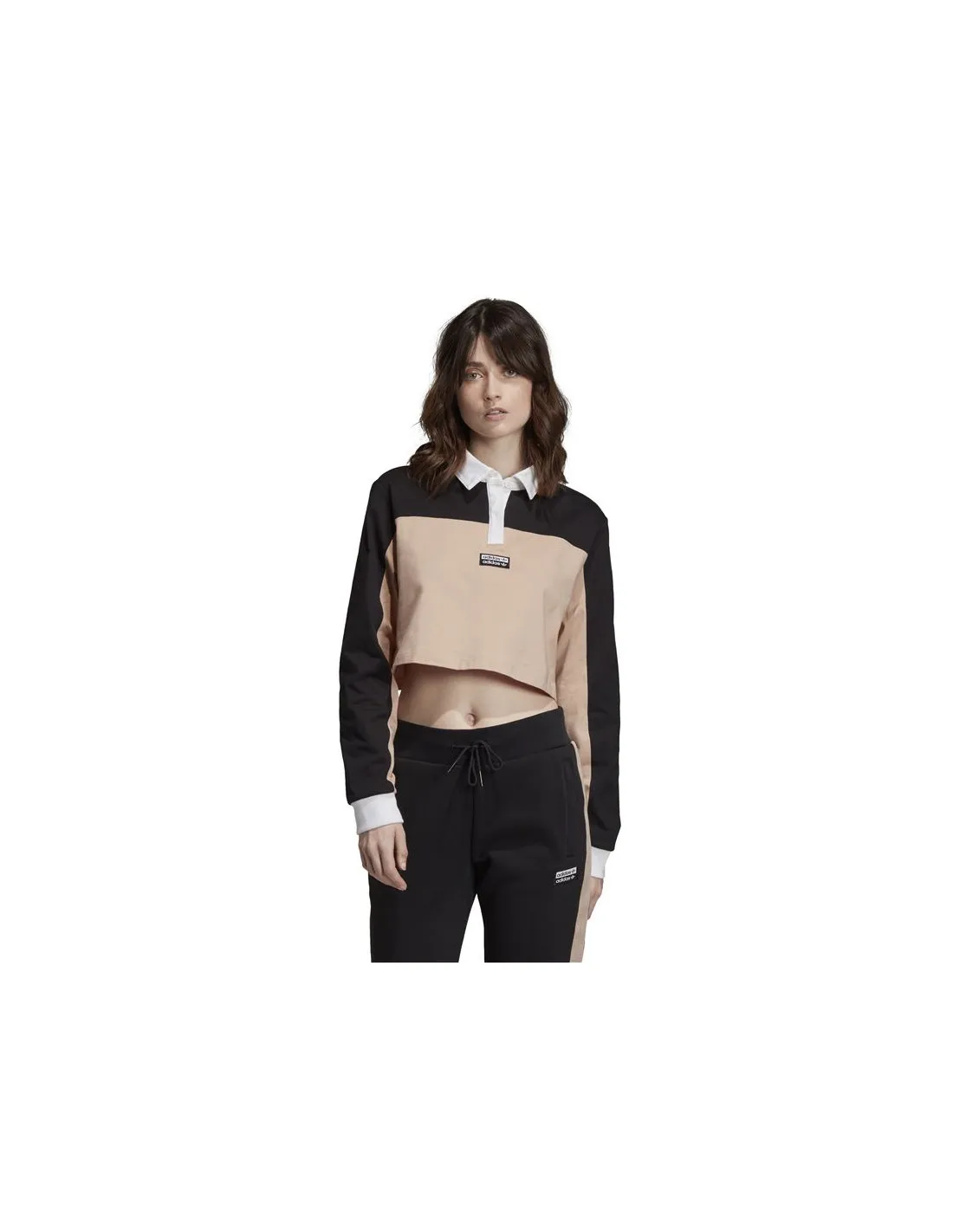 Polo adidas Cropped negro Mujer