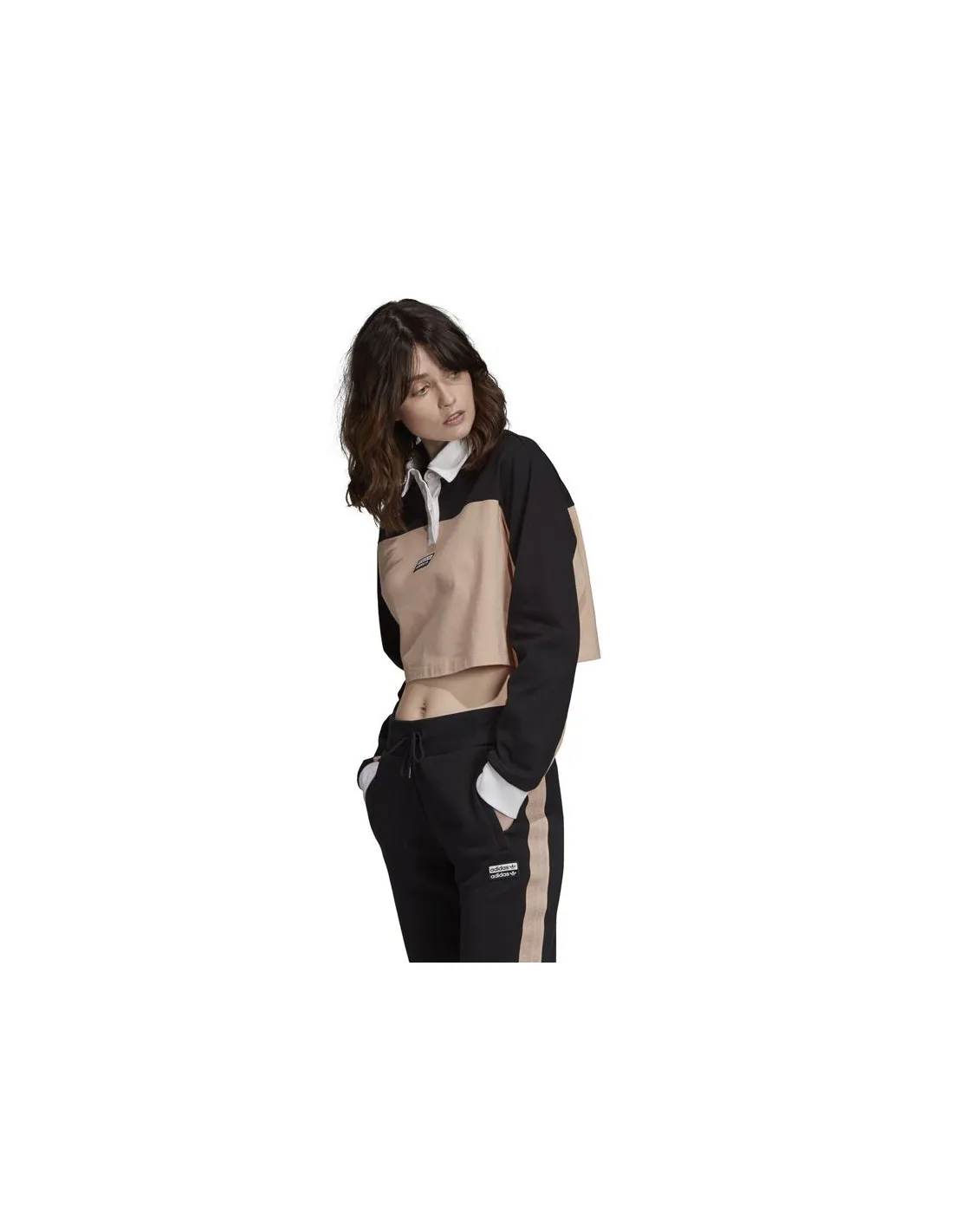 Polo adidas Cropped negro Mujer