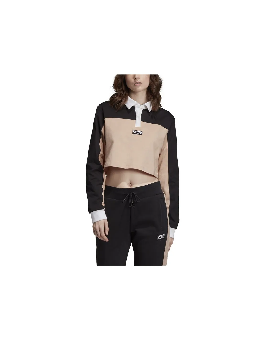Polo adidas Cropped negro Mujer