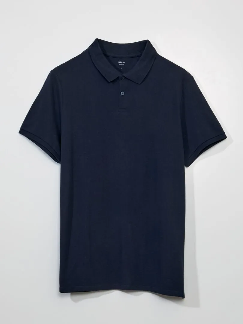 POLO DE PIQUé DE ALGODóN  AZUL MARINO