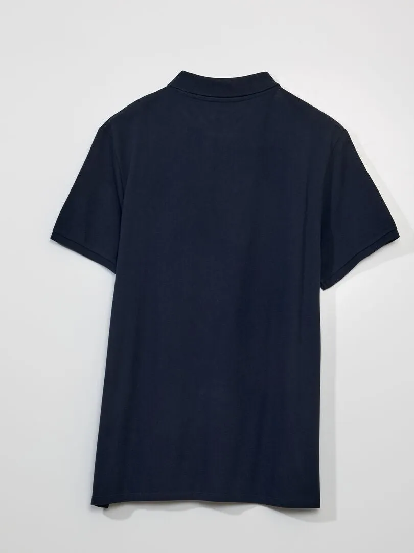 POLO DE PIQUé DE ALGODóN  AZUL MARINO