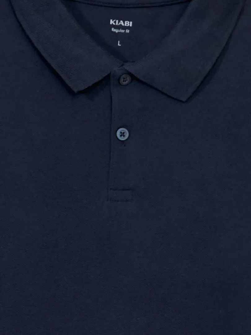 POLO DE PIQUé DE ALGODóN  AZUL MARINO