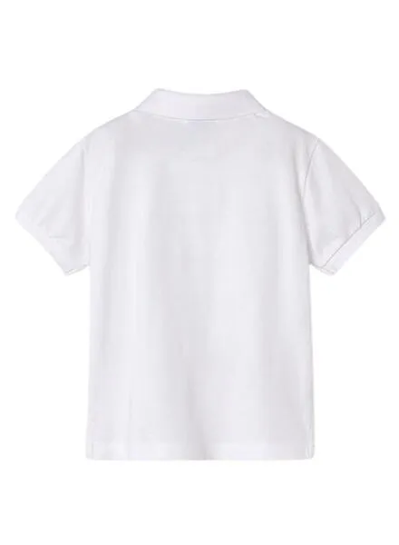 Polo Mayoral Granito Básico Blanco Para Niño