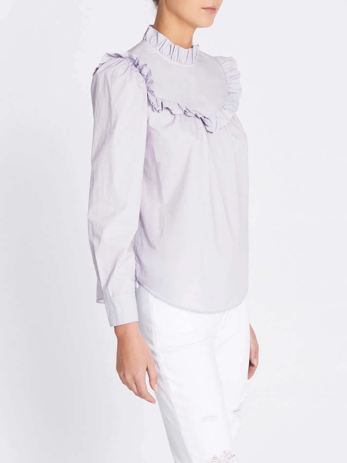 Poplin Ruffle Top