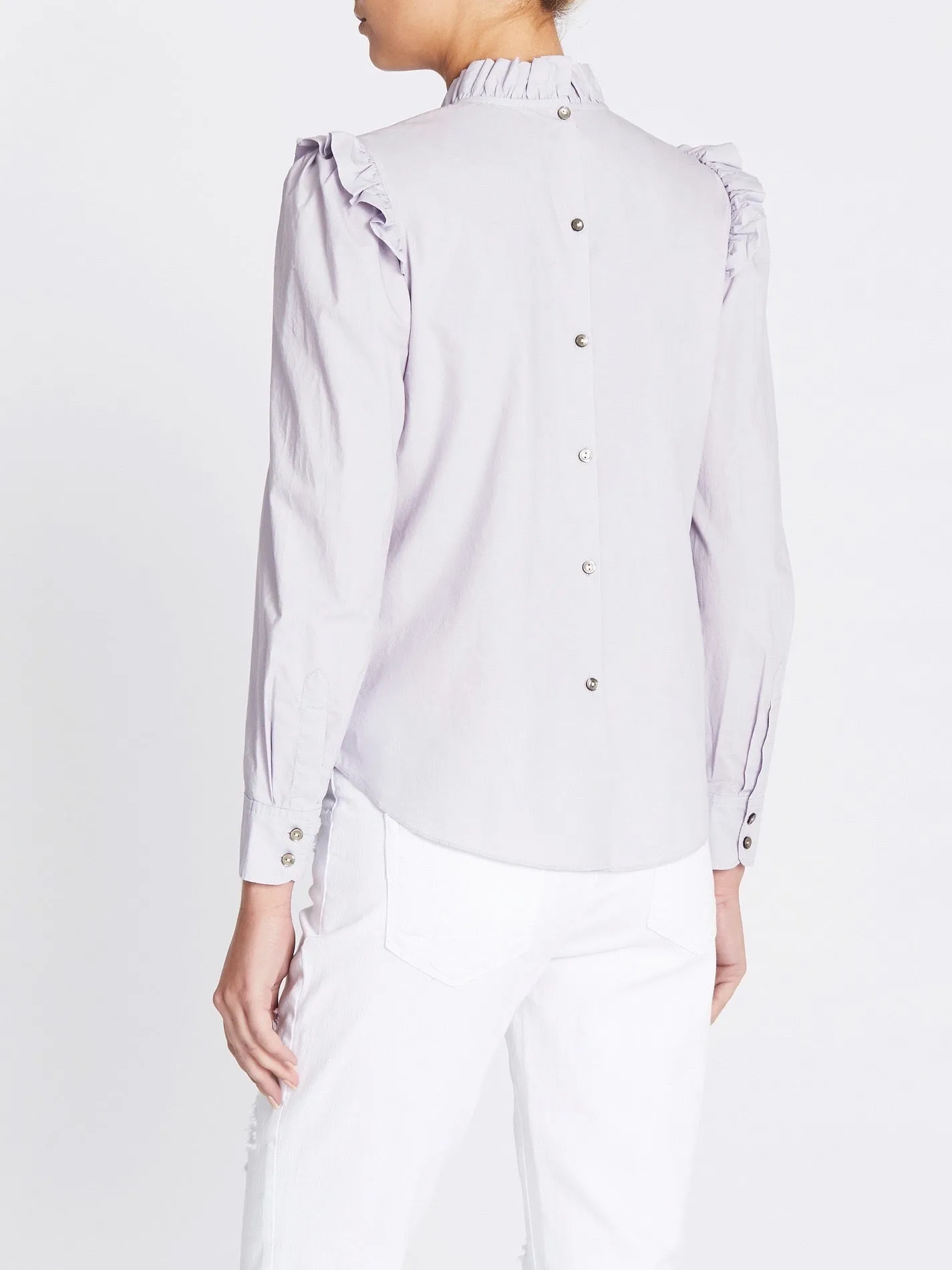 Poplin Ruffle Top