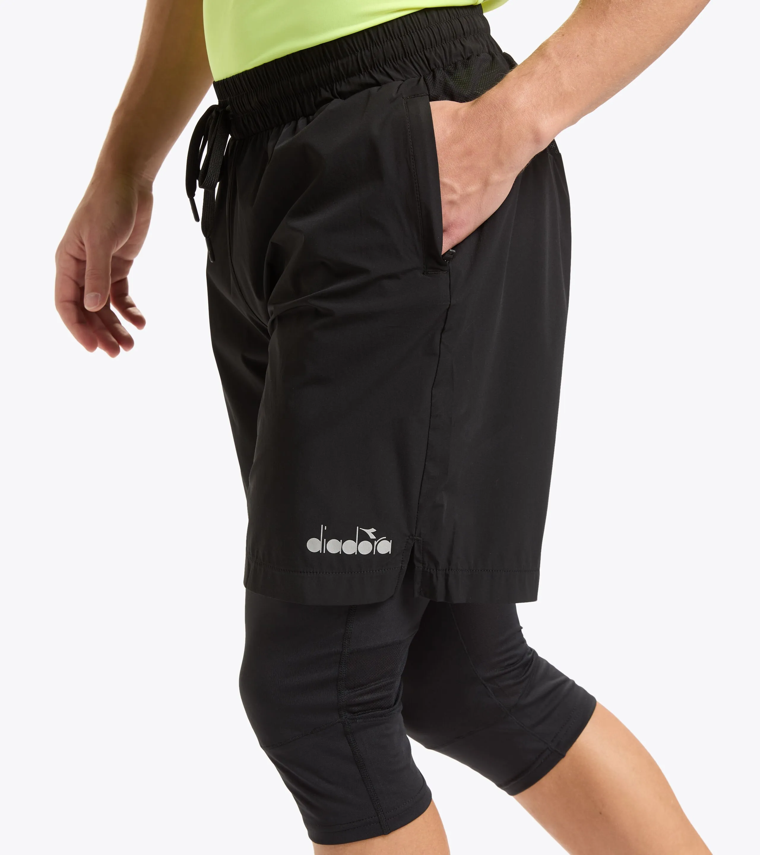 POWER SHORTS BE ONE CONJUNTO PARA CORRER DE LEGGINGS Y BERMUDAS DESMONTABLES  HOMBRE
