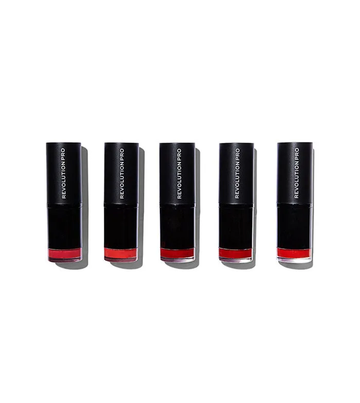 REVOLUTION PRO  COLECCIóN DE 5 BARRA DE LABIOS  REDS