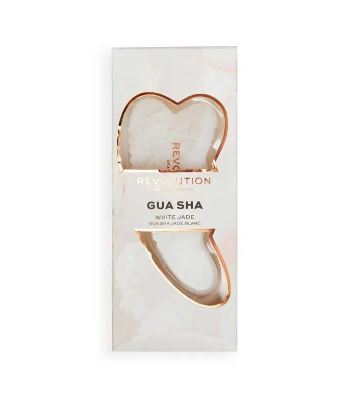REVOLUTION SKINCARE  GUA SHA DE JADE  BLANCO