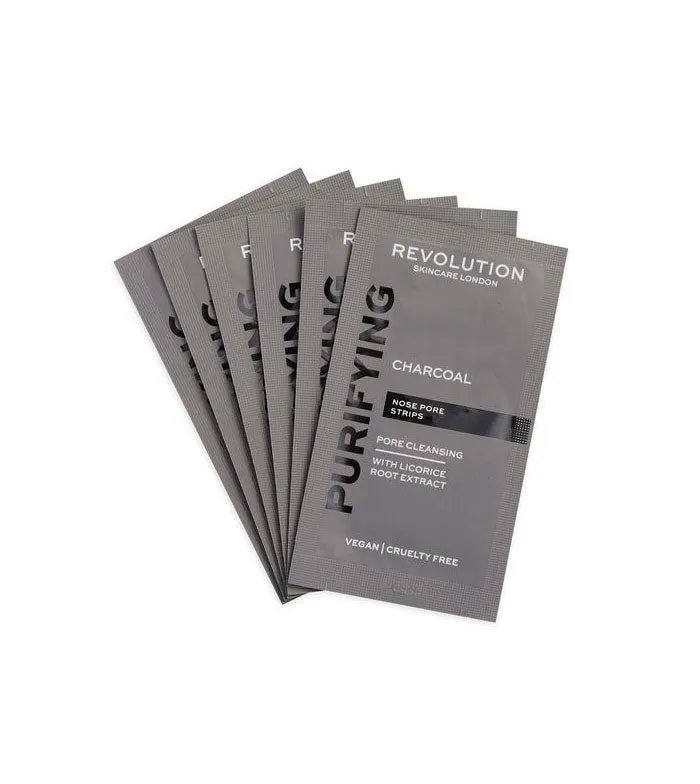REVOLUTION SKINCARE  TIRAS LIMPIADORAS DE POROS CHARCOAL