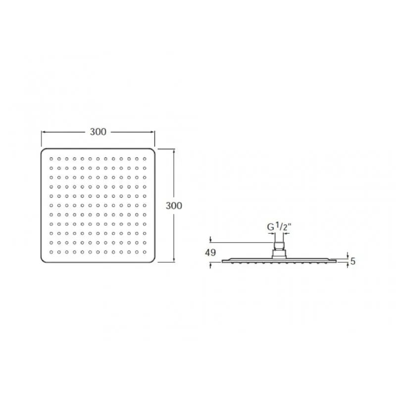ROCIADOR DE PARED O TECHO ORIENTABLE RAINDREAM  ROCA