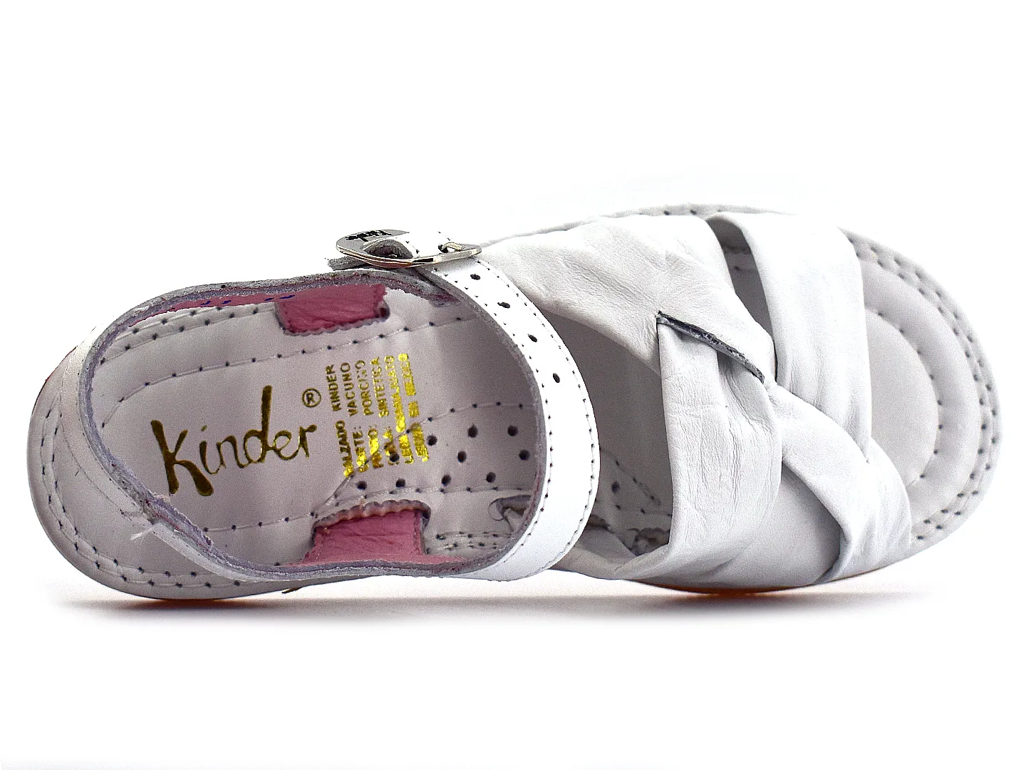 Sandalias Kinder 6010 Blanco Para Niña