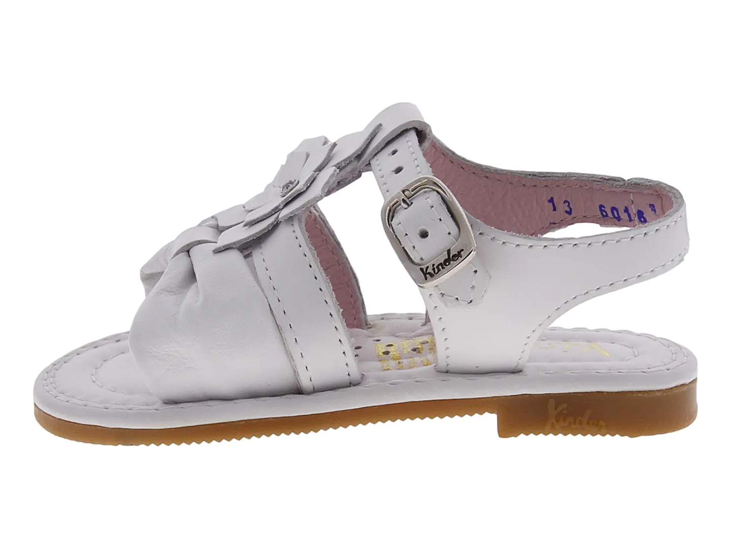 Sandalias Kinder 6016 Blanco Para Niña