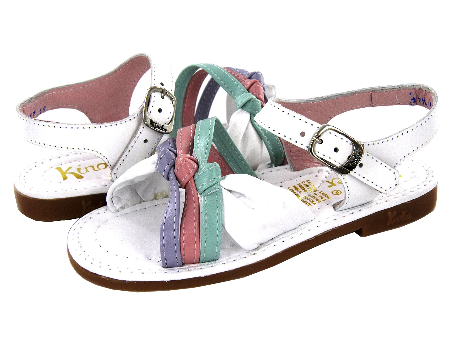 Sandalias Kinder 6063 Blanco Para Niña