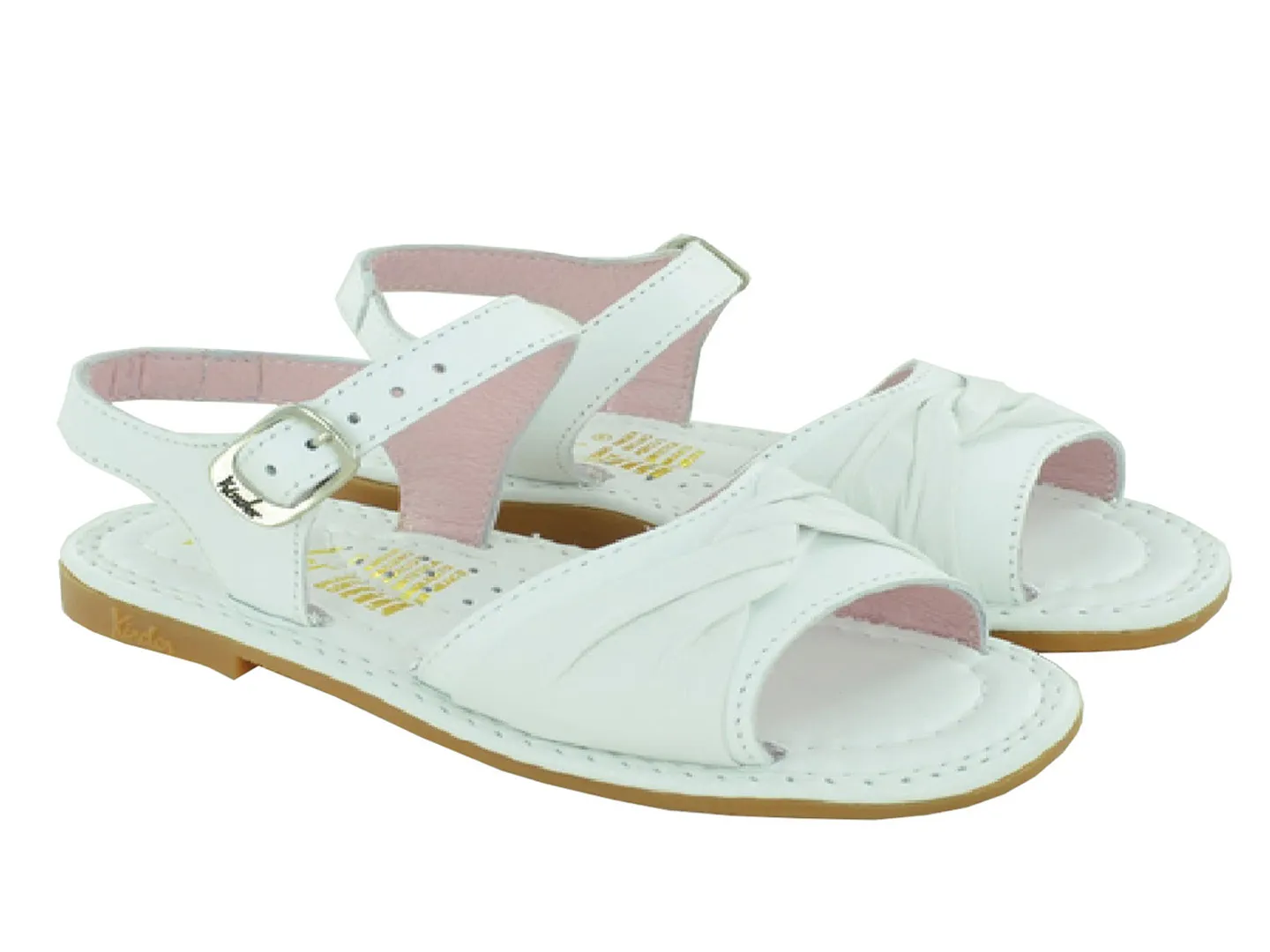 Sandalias Kinder 6612 Blanco Para Niña