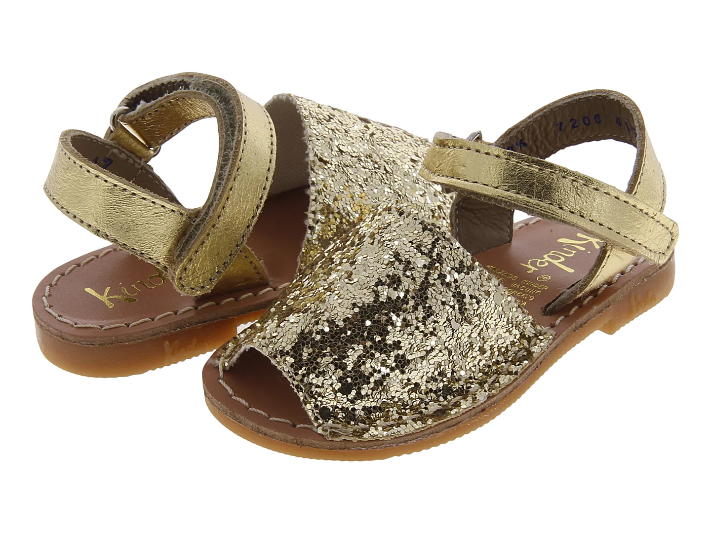 Sandalias Kinder 7206 Oro Para Niña
