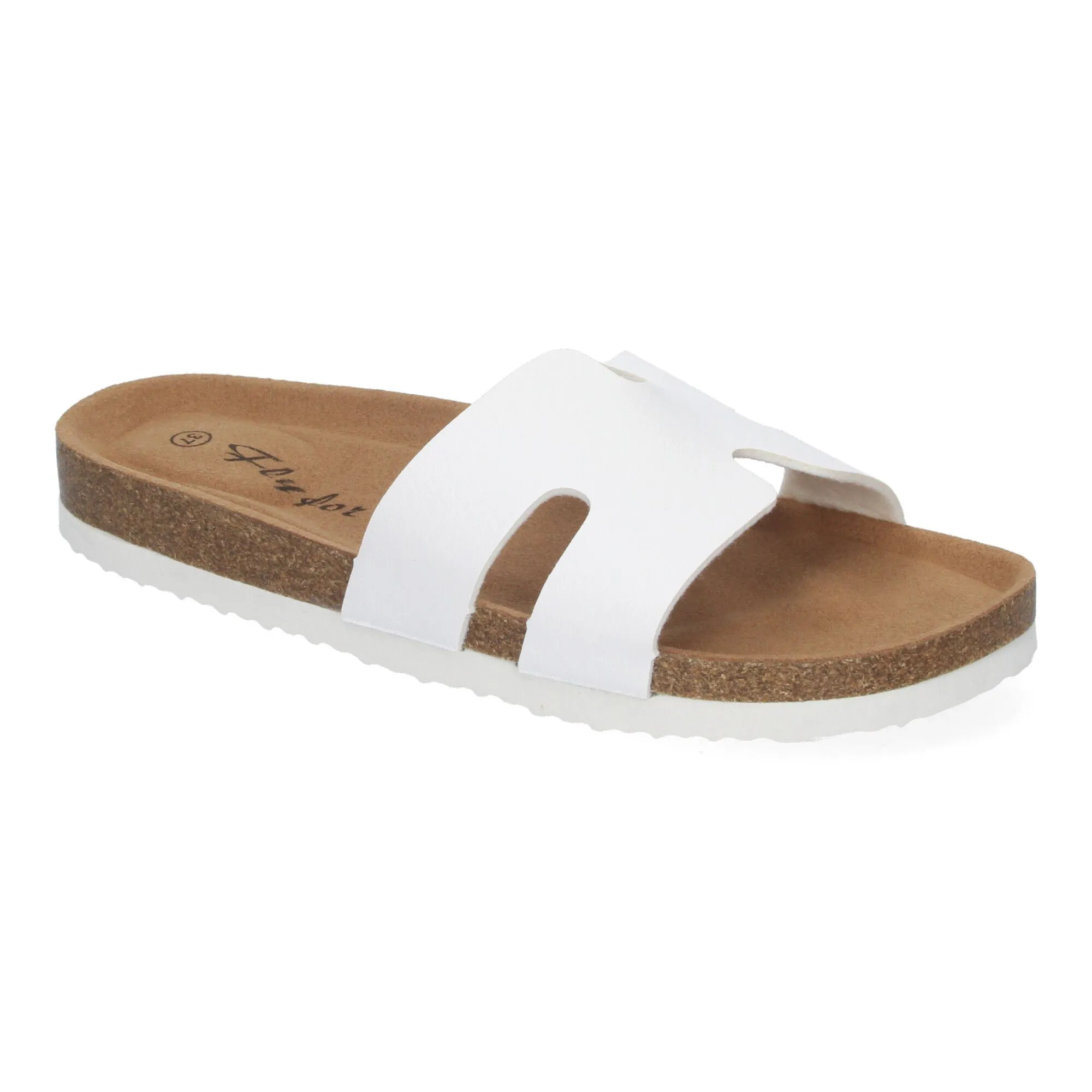SANDALIAS PLANAS BAJAS PARA MUJER COMODAS COLOR BLANCO M235