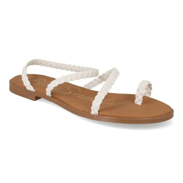 SANDALIAS PLANAS MUJER PIEL MOD. SABBA BLANCO