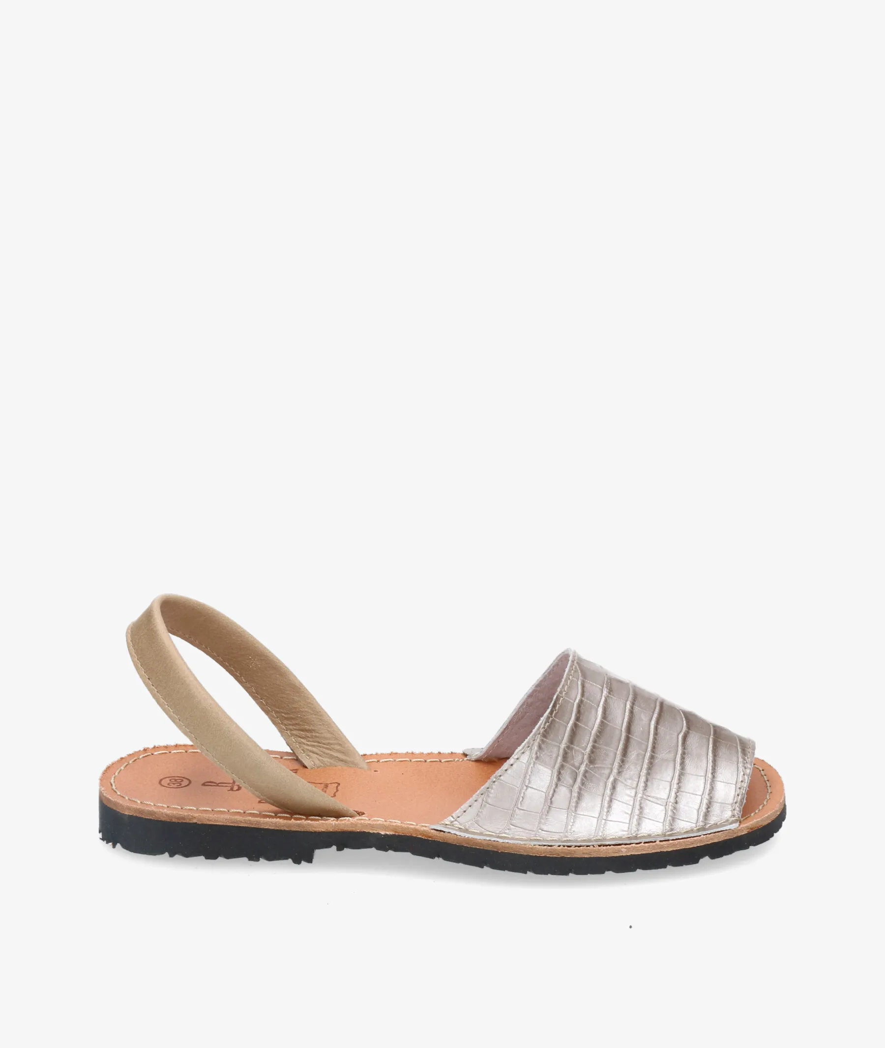 Sandalias Rhostock 150 en charol beige