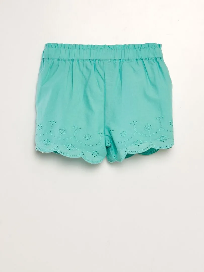 SHORT DE GASA DE ALGODóN  AZUL