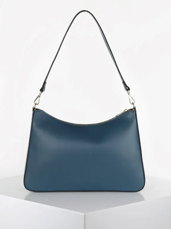 Solada Bolso baguette rígido en piel auténtica