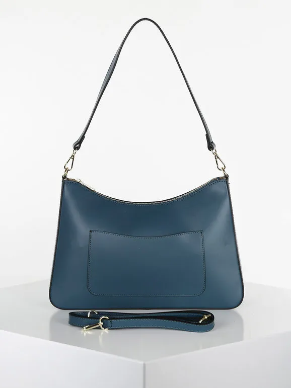 Solada Bolso baguette rígido en piel auténtica