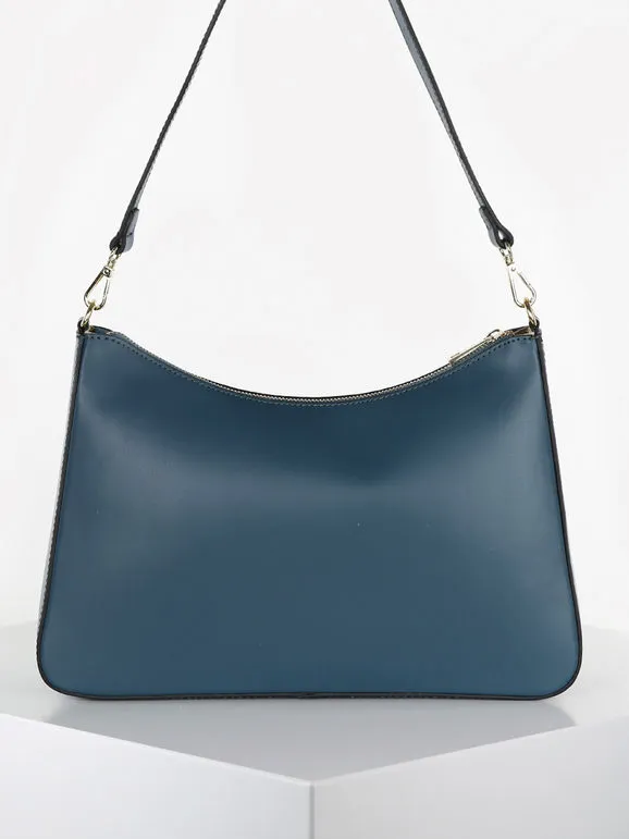 Solada Bolso baguette rígido en piel auténtica