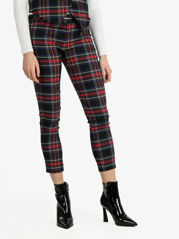 Solada Pantalón escocés de cuadros para mujer.