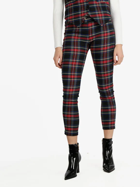 Solada Pantalón escocés de cuadros para mujer.