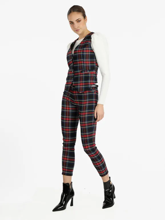 Solada Pantalón escocés de cuadros para mujer.