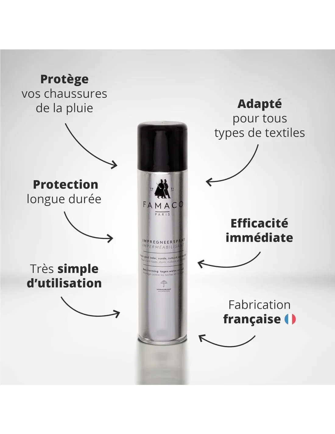 SPRAY IMPERMEABILIZANTE WATERPROOF FAMACO 250 ml NEGRO