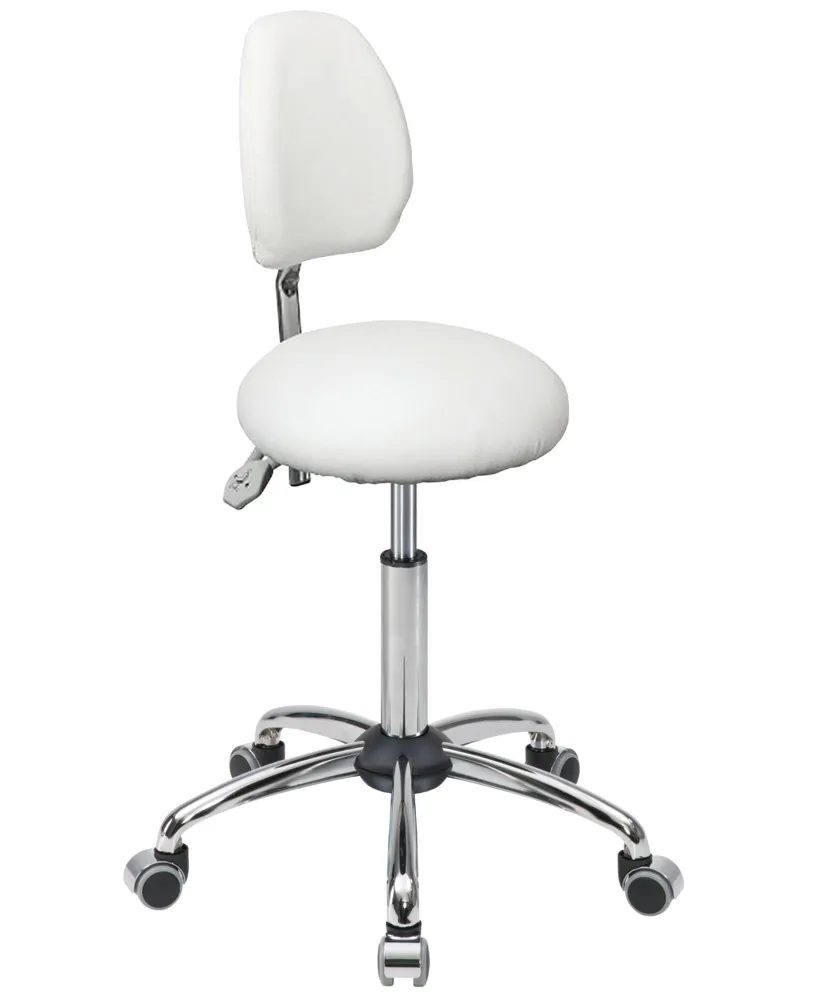 Taburete de laboratorio Mey Chair Assistant Basic, con asiento estándar, redondo, tapizado suave